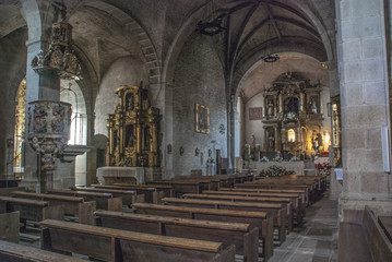 Fototapeta na wymiar Interior Iglesia de La Alberca
