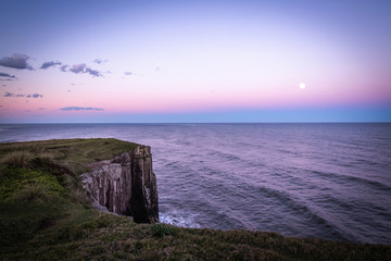 A view to the see from the cliff in the evening.