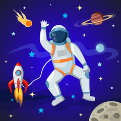 Naklejka premium Cosmonaut