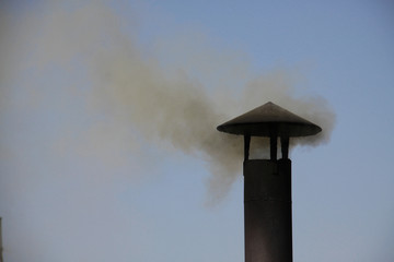 Smoking chimney. Tibet
