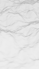 Obraz premium Abstract landscape on a white background. Cyberspace grid. Hi-tech network. 3d technology illustration