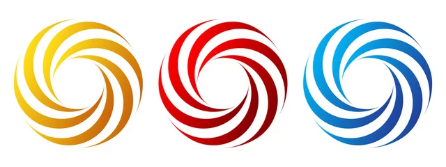 Foto op Plexiglas Set of spiral icons. Vector illustration © chekman