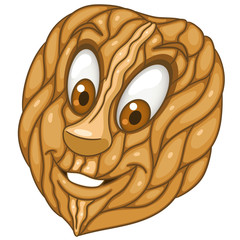 Cartoon walnut garden nut