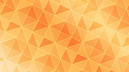 Abstract, geometric wallpaper (16x9). Glossy gold gradient design. Triangular mosaic