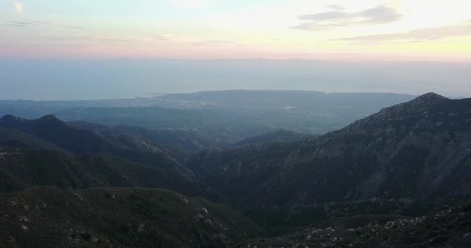 Santa Barbara California Coast Mountain Aerial