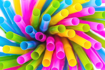 straw plastic colourful