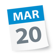 March 20 - Calendar Icon