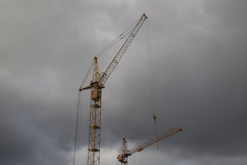 crane on sky background