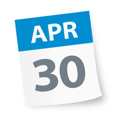 April 30 - Calendar Icon