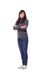 Full body asian woman