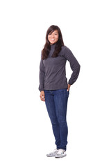 Full body asian woman