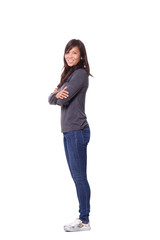 Full body asian woman