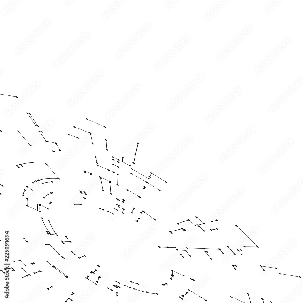 Poster connecting lines and dots on white background. abstract network connection design concept. technolog