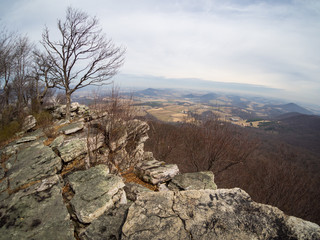 Rocky Cliff Overlook, Pennsylvania Vista in Autumn