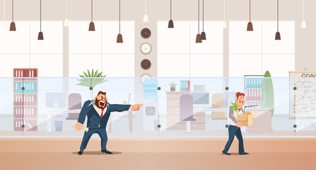 Dismissed, Loss Job. Vector Illustration.