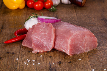 Raw pork meat