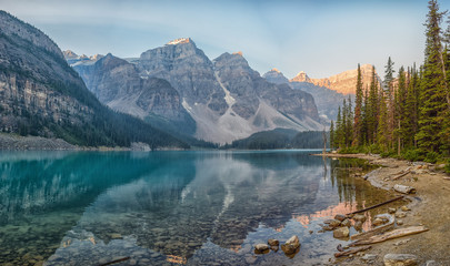 Morraine Lake during the Sunrise, Lake Louise, Banff national park, Alberta, Canada