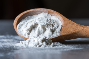 Arrow Root Powder Spilled from a Teaspoon