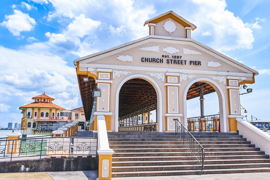Church street pier in Georgetown, Penang island, Malaysia