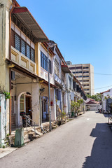Fototapeta na wymiar View of Georgetown streets, Penang island, Malaysia