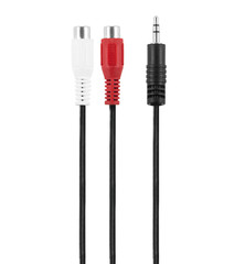 audio video cable isolated on white background