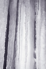 Obraz premium winter background with close-up view of icicles