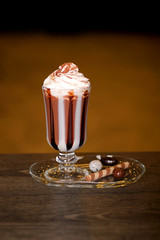 Gourmet blend of ice cream and chocolate