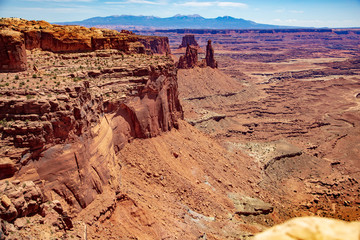 Canyonlands viewpoint looking towards the Lasal Mountains