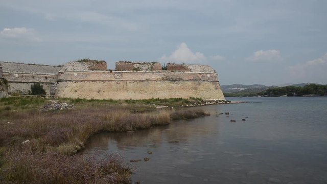 St. Nicholas Fortress in &Scaron;ibenik, touristic destination, Dalmatia, Croatia. UNESCO's World Heritage Site. Tvrđava Sv. Nikole. 
