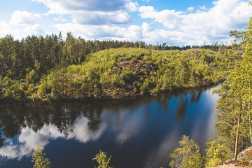 Obraz premium lake in the forest