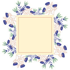 frame with flowers