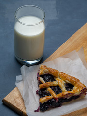 delicious pie with blueberries