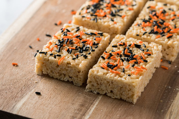 Halloween sprinkles rice crispy treats