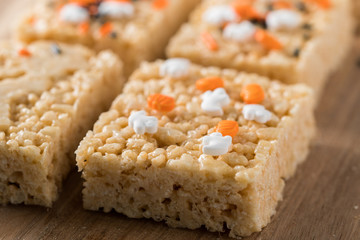 Halloween sprinkles rice crispy treats