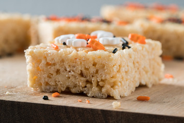 Halloween sprinkles rice crispy treats