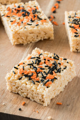 Halloween sprinkles rice crispy treats