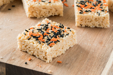 Halloween sprinkles rice crispy treats