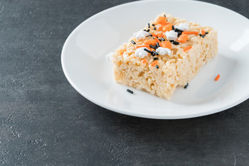 Halloween sprinkles rice crispy treats