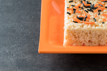 Halloween sprinkles rice crispy treats