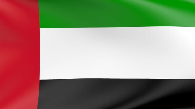 flag of  flag arub emirate waving animation