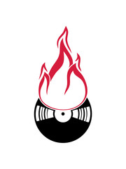 disko club party dj feiern musik tanzen vinyl platte auflegen feuer flamme heiß brennen verbrennen warm clipart feuerwehr grillen löschen flammen anzünden feuerteufel verbrannt
