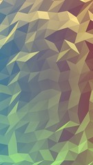 Abstract triangle geometrical green background. Geometric origami style with gradient. 3D illustration