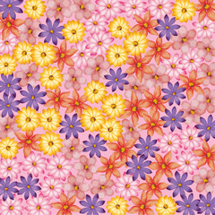 cute flowers pattern background