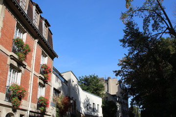 Montmartre street in Paris