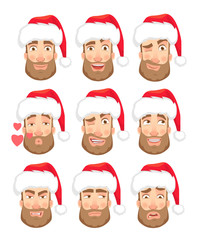 head of man in hat set