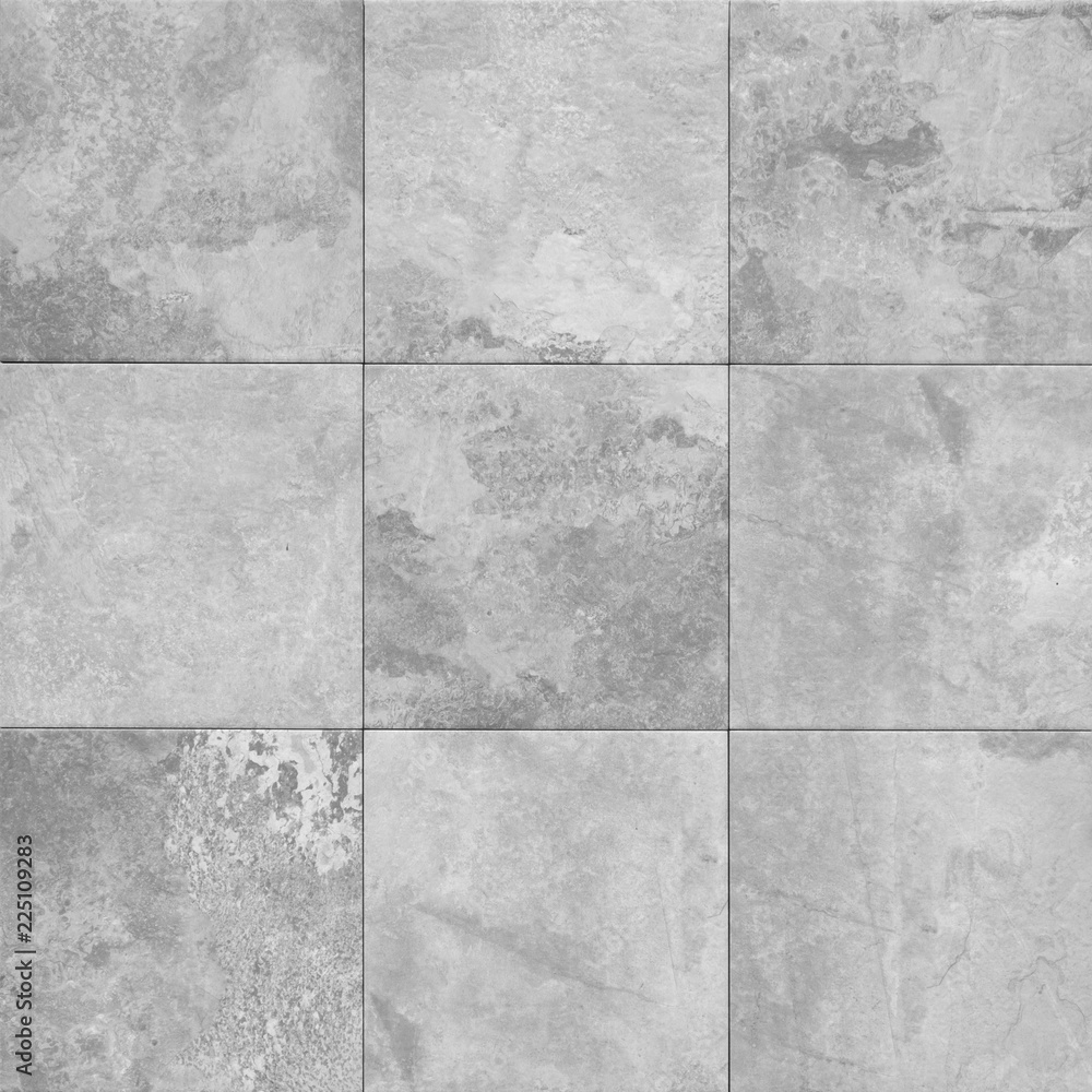 Wall mural grey stone texture pattern - patchwork tile  /  tiled background