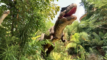 Poster Tyrannosaurus Rex in de jungle © d7ibril