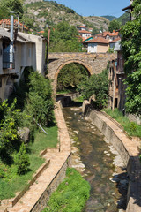 Old Medieval Bridge at the center of town of Kratovo, Republic of Macedonia