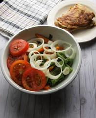 A bowl of vegetables salad
