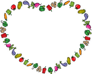 vegetables icon vector drawing